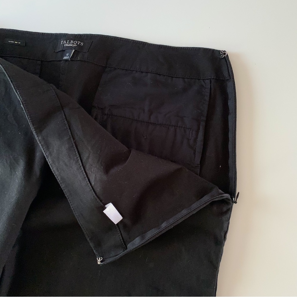 Talbots classic side zip straight leg pants black size 12 - Picture 5 of 9